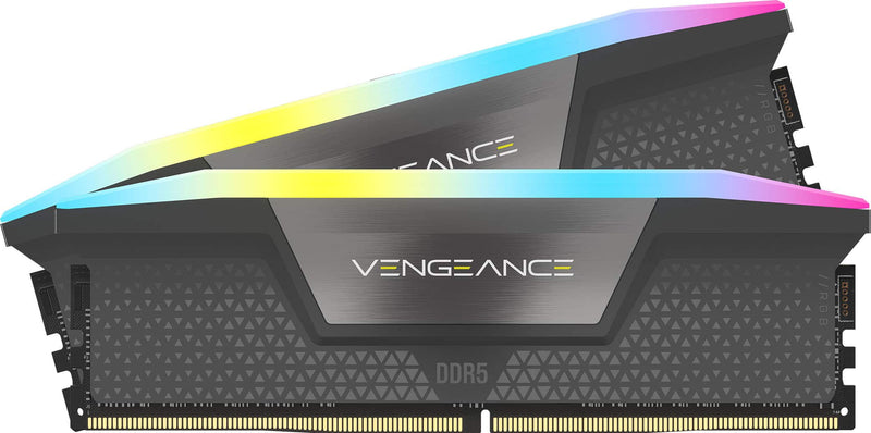 CORSAIR - VENGEANCE RGB DDR5 16GB (2 x 8GB) DDR5 6000 CL36-44-44-96 1.35V Intel XMP  AMD EXPO - Gray