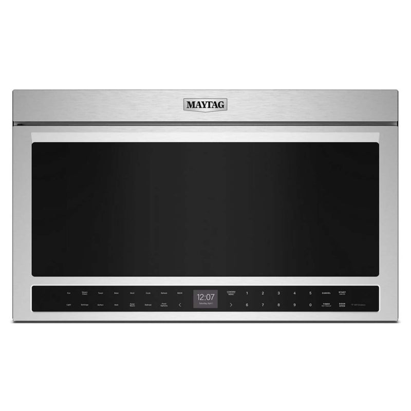 Maytag - 1.1 Cu. Ft. Flush Mount Over-the-Range Microwave with Sensor Cooking and Toaster Oven