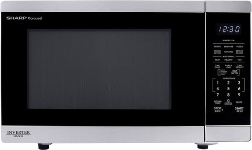 Sharp - 1.4 cu ft Countertop Microwave With Sensor Cooking - Stainless Steel