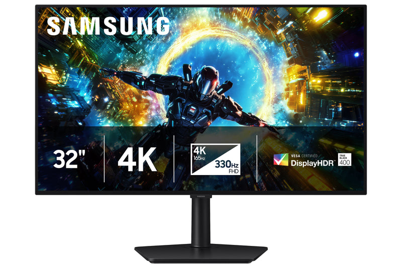 Samsung - 32" Odyssey OLED G7 (G73SH) Dual Mode (4K UHD 165Hz FHD 330Hz) 0.03 ms NVIDIA Gsync  AMD FreeSync Premium Pro - Black