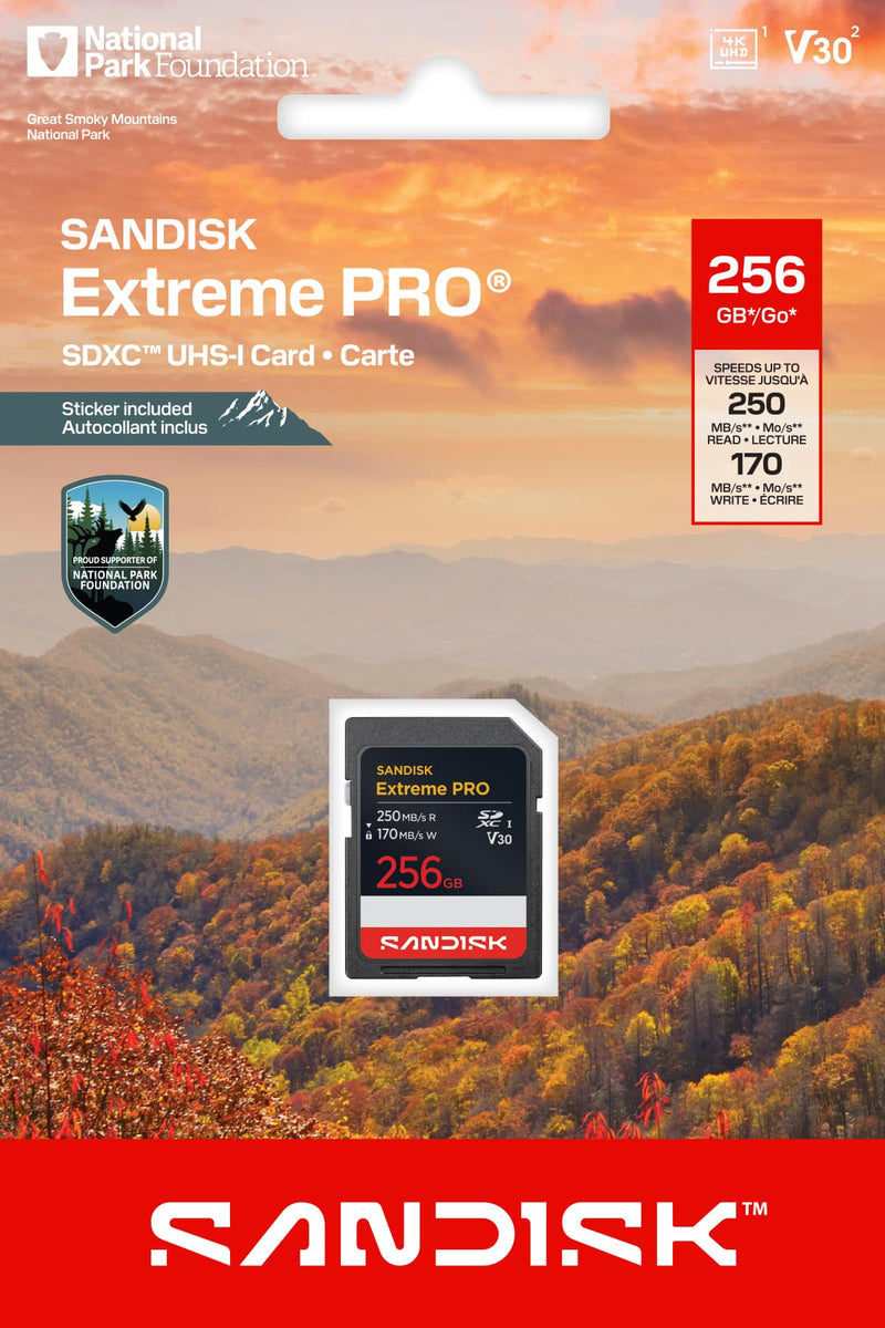 SanDisk - Extreme Pro 256GB SDXC UHS-I National Parks