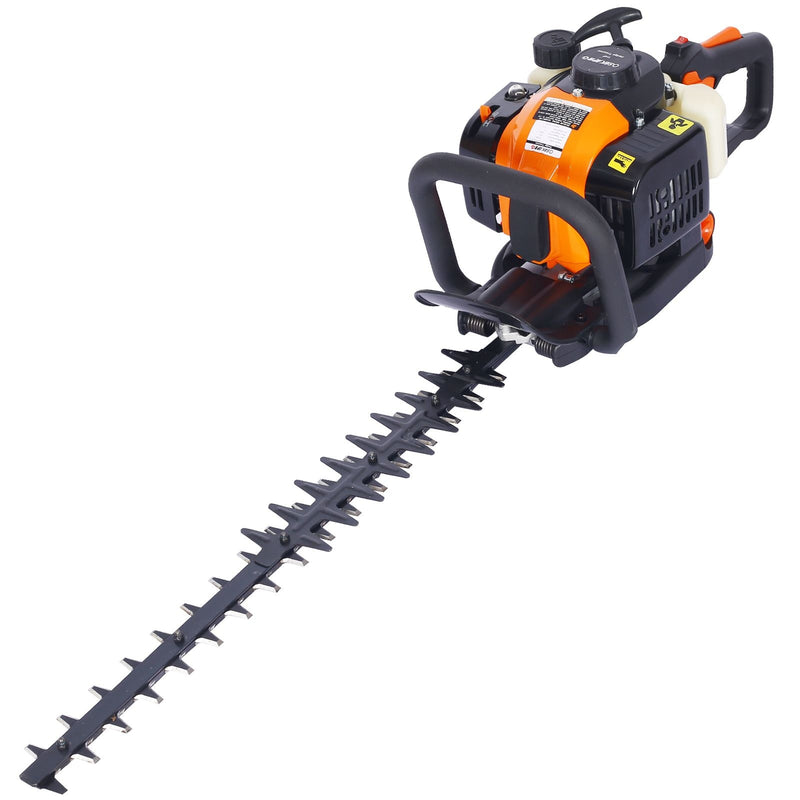 Tatayosi 26cc 2 cycle gas powered hedge trimmer double sided blade 24-inch recoil gasoline trim blade