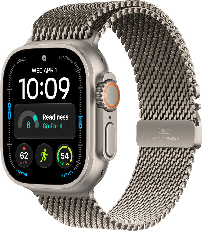 Apple Watch Ultra 4 GPS + Cellular 49mm Titanium Case with Natural Titanium Milanese Loop - M - Natural - (2026)