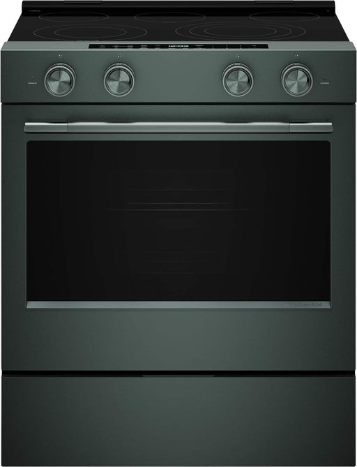 KitchenAid - 5.3 Cu. Ft. Smart Slide-In Electric Range with Two Even-Heat Hyper Elements and Convection Cooking Modes - Juniper