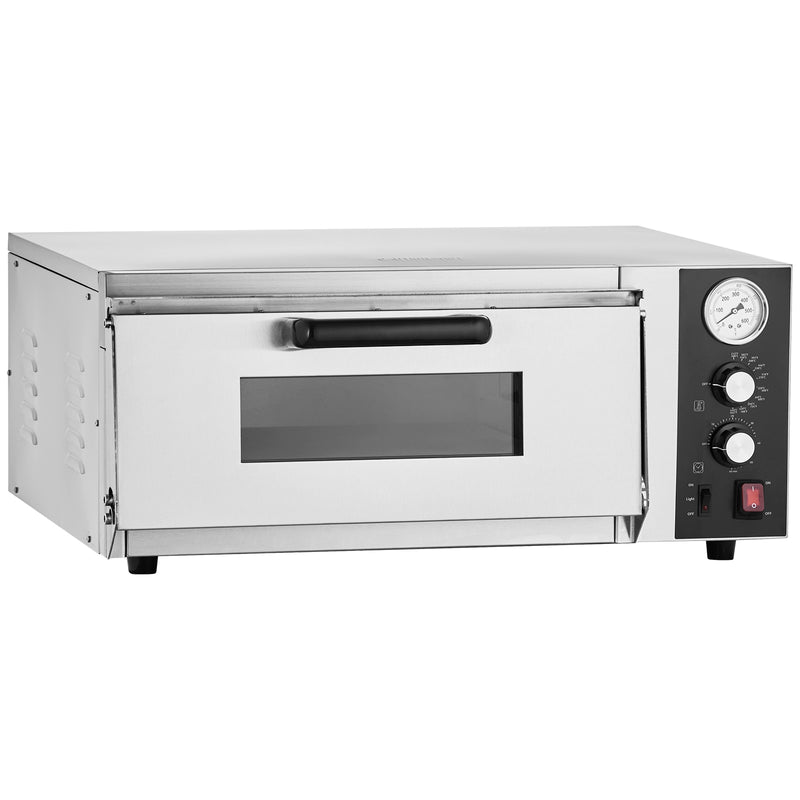 VEVOR Electric Pizza Oven 18-Inch Commercial Pizza Ovens 842 degrees Fahrenheit Max Temp 1740W Large Pizza Oven Countertop with Temp and Time Control Built in Thermometer Indoor Pizza Maker for Restaurant Home Use