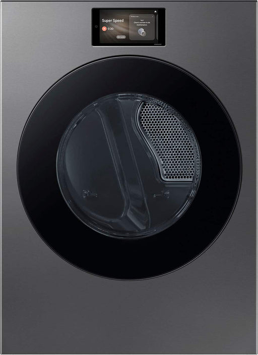 Samsung - 7.6 cu. ft. Bespoke AI Ultra Capacity Front Load Electric Dryer with AI Home and AI OptiDry+ - Dark Steel