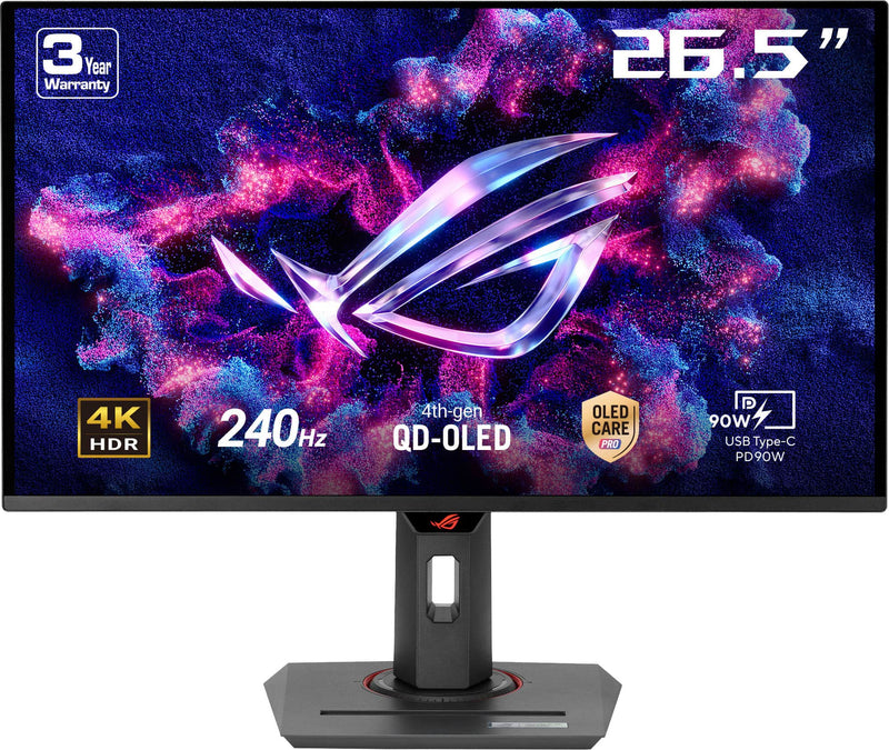 ASUS - ROG Strix 27" 4K OLED 240Hz 0.03ms Gaming Monitor with FreeSync Premium Pro and HDR (DisplayPort HDMI) - Black