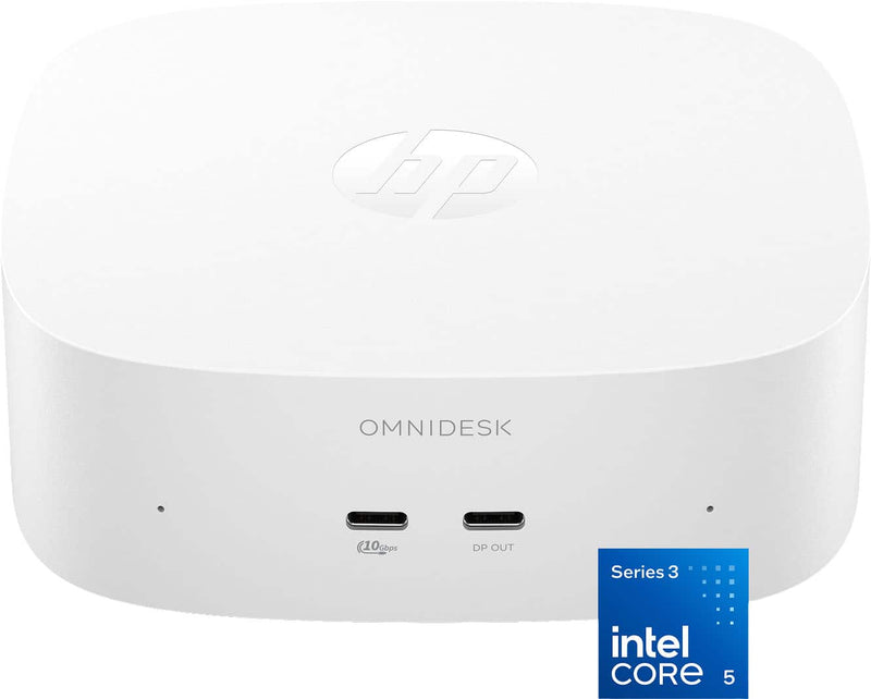 HP - OmniDesk Mini PC - Intel Core 5 315 - 8GB Memory - 512GB SSD - Cashmere White