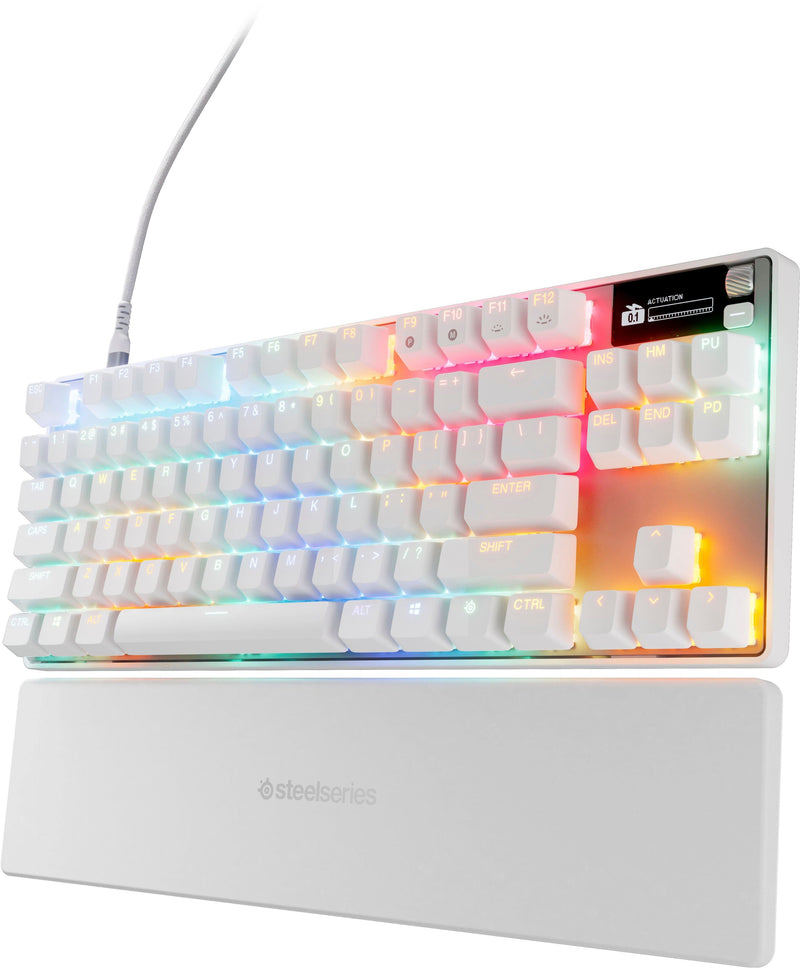 SteelSeries - Apex Pro TKL Gen 3 Wired Mechanical OmniPoint Adjustable HyperMagnetic Gaming Keyboard  with Rapid Tap - White