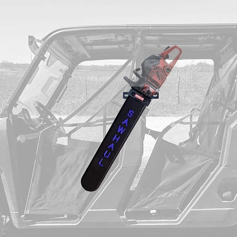 GearHaul SawHaul SnapLok Rotating Mount for Tubing and ROPS with 28 inch Blue Scabbard