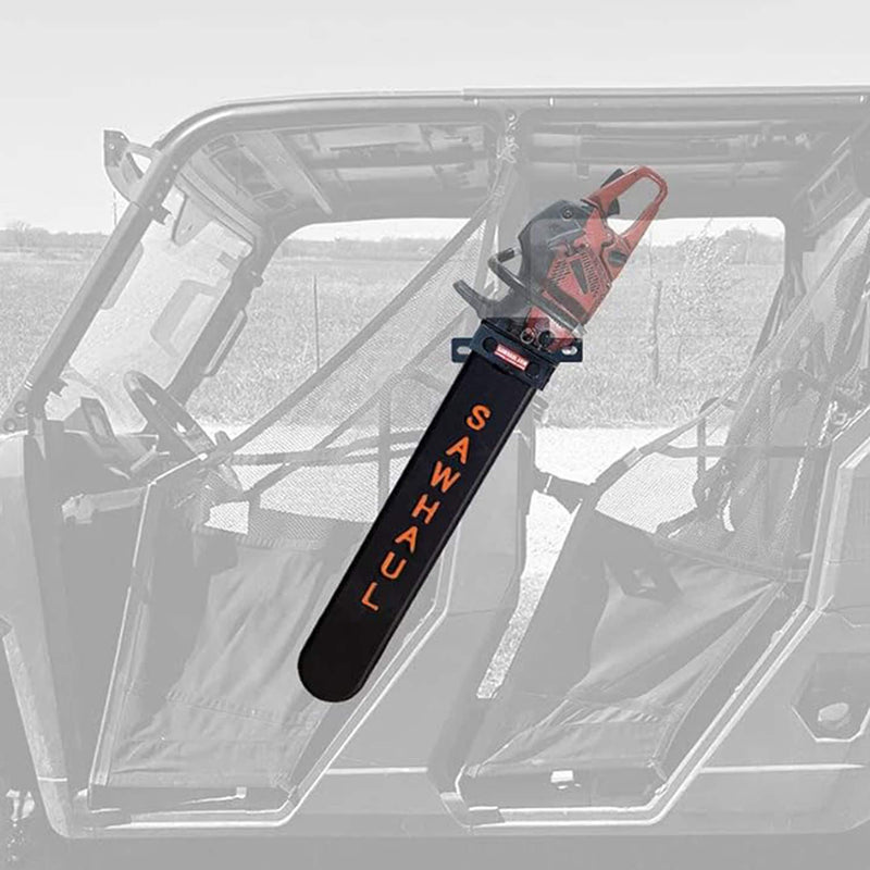 GearHaul SawHaul SnapLok Rotating Mount for Tubing and ROPS with 28 inch Orange Scabbard