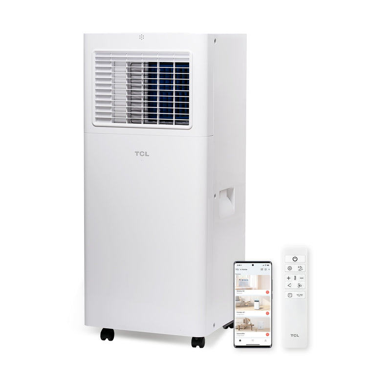 TCL - 250 Sq. Ft. 6000 BTU Smart Portable Air Conditioner 3-in-1 with AC Fan  Dehumidifier - White