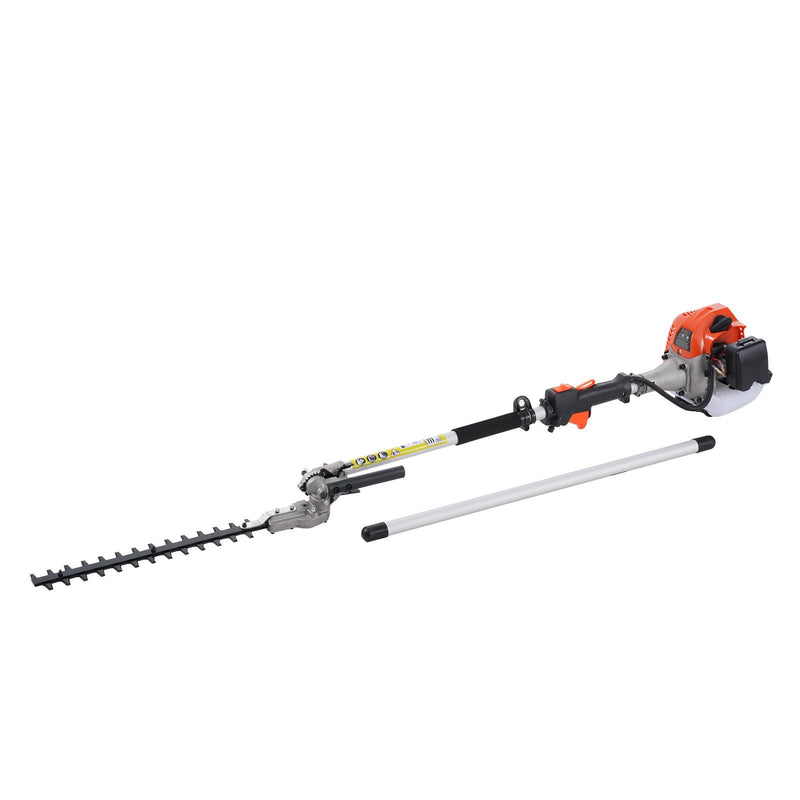 GIVIMO Gas Powered 6-in-1 Multi Functional Trimming Tool 26cc 2-Cycle with Hedge Trimmer String Trimmer Brush Cutter Edger Pole Saw and Extension Pole with Protective Gear Set