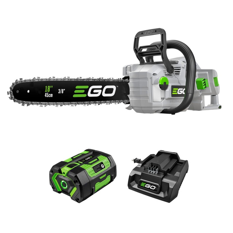 EGO POWER+ 56-volt 18-in Battery 6 Ah Chainsaw Battery Included Charger Included