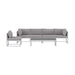 Walker Edison - Modern 4-Piece Outdoor Patio Sectional - Grey