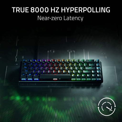 Razer - Huntsman V3 8KHz Mini 65 Wired Hall Effect Magnetic Linear Switch Gaming Keyboard with Rapid Trigger - Black