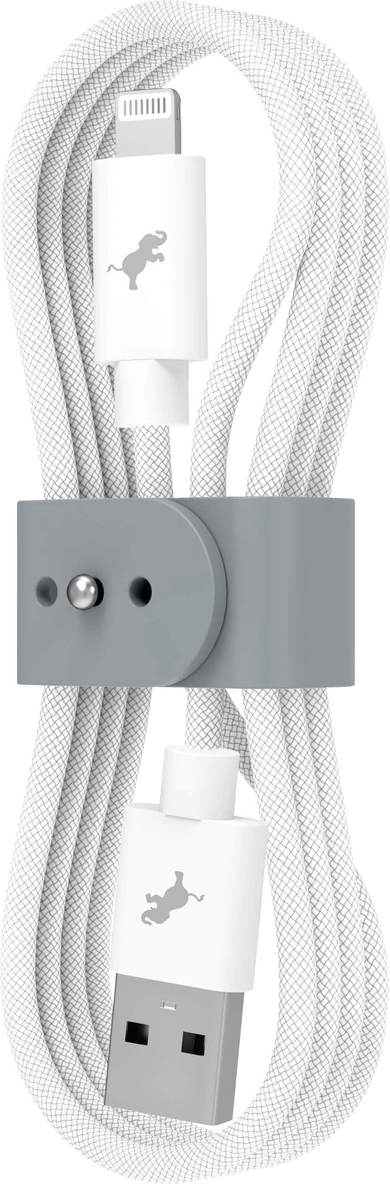 Nimble - Powerknit USB-A to Lightning Cable 2M/6.5 FT MFi Certified for iPhone 146 iPad  AirPods Durable Charging Cord - White
