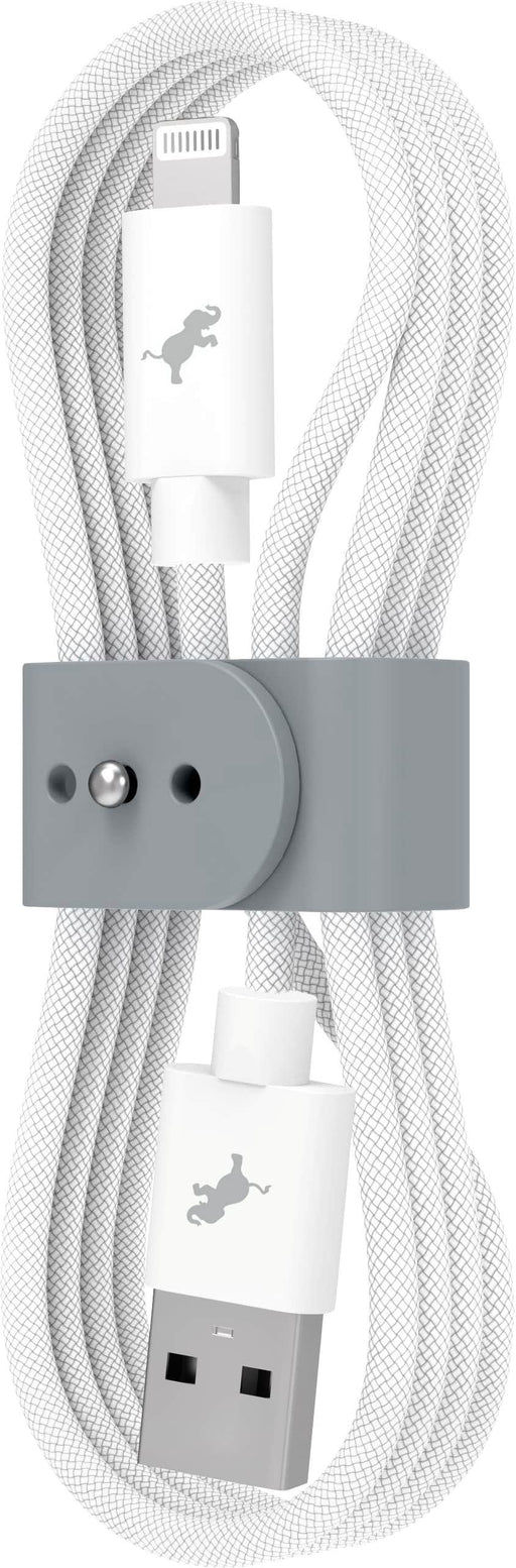 Nimble - Powerknit USB-A to Lightning Cable 2M/6.5 FT MFi Certified for iPhone 146 iPad  AirPods Durable Charging Cord - White