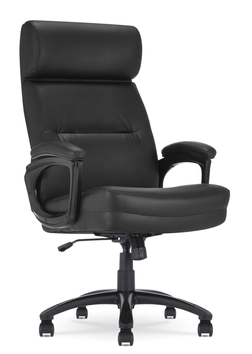 Serta - Comfort Big and Tall Modern Bonded Leather Executive Office Chair - Black