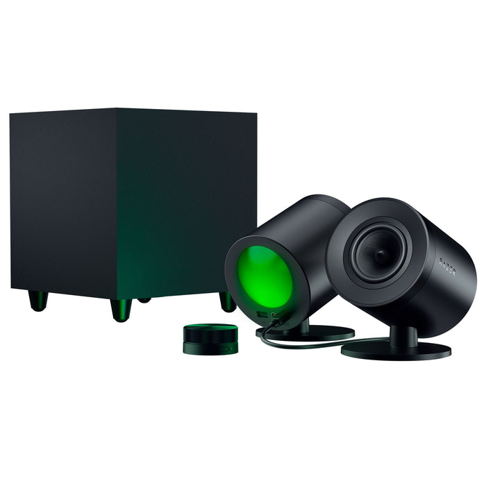 Razer - Nommo V2 Pro Full-Range 2.1 PC Gaming Speakers with Wireless Subwoofer (4 Piece) - Black