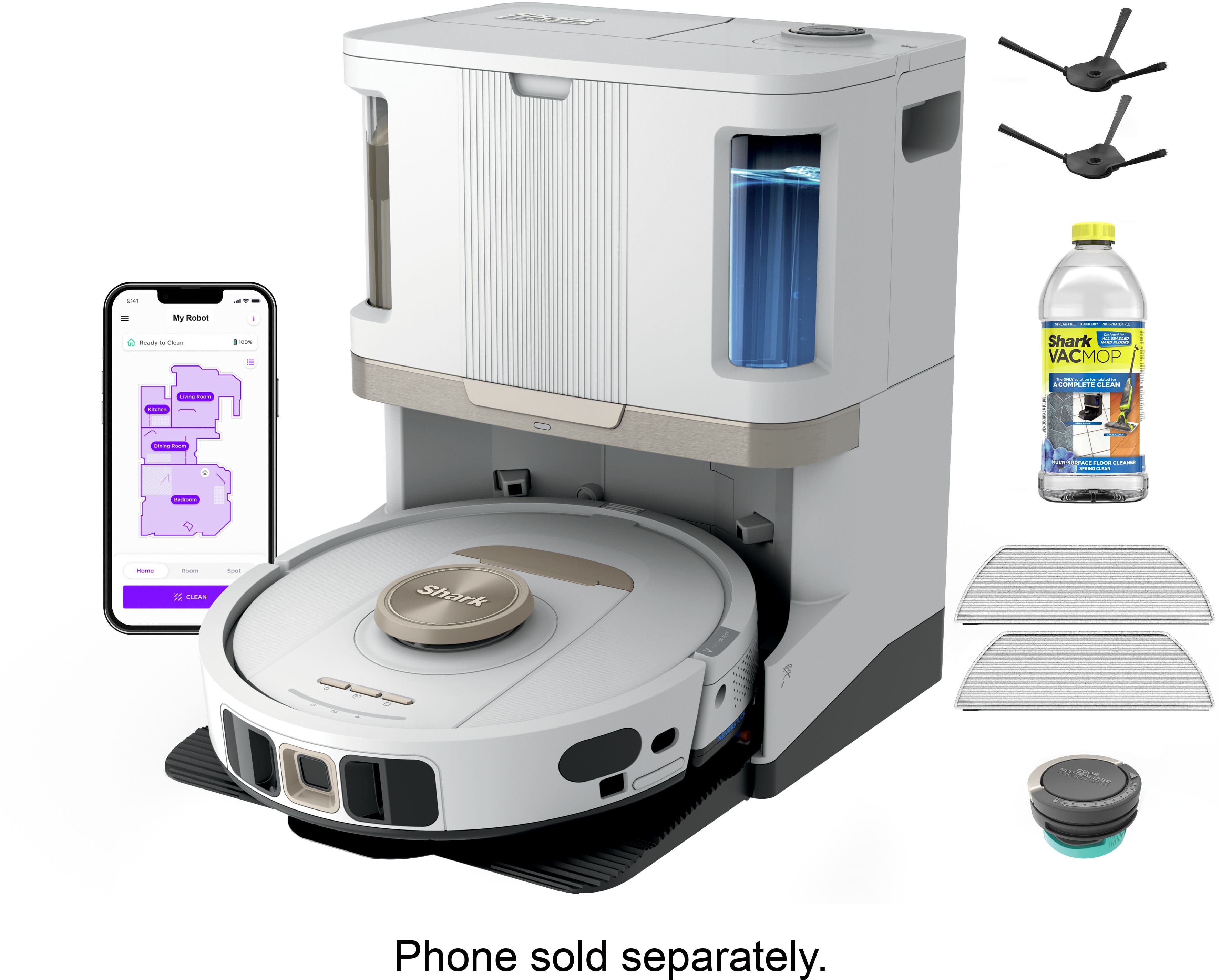 Shark Stratos 2-in-1 Robot Vacuum & Mop with NeverTouch Self-Cleaning Base