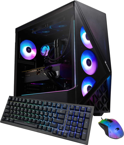 iBUYPOWER - Slate Gaming Desktop PC - AMD Ryzen 9 7900X NVIDIA GeForce RTX 5080 16GB 32GB DDR5 2TB NVMe SSD - Black