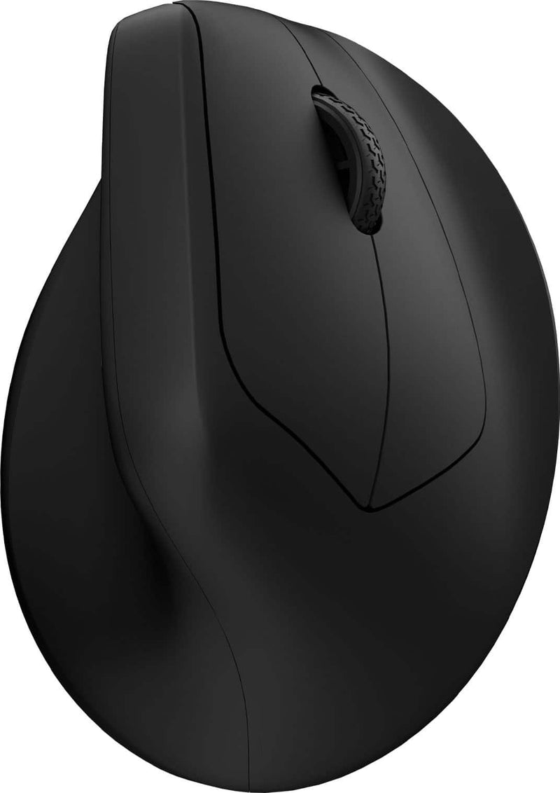 Keychron - M5 Ergonomic Wired  Wireless Laser Mouse w/ Macro Button  Fast-Scrolling Metal Wheel For Windows PC  Mac - Wired - Black