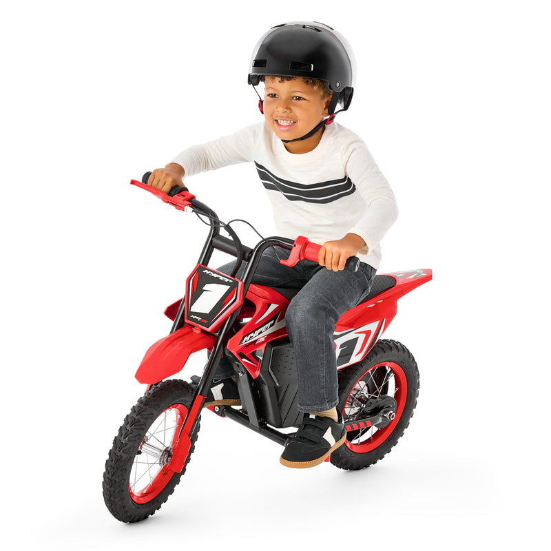 Hyper - HPR125 12V Electric Dirt Bike Ride On - 8 MPH Max Speed - Twist Grip Throttle - Easy Assembly - UL APPROVED  CERTIFIED - Red