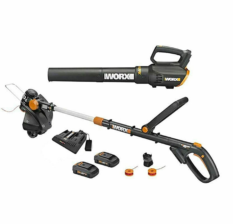 WORX - WG930.2 20V Trimmer  Blower Kit - Black