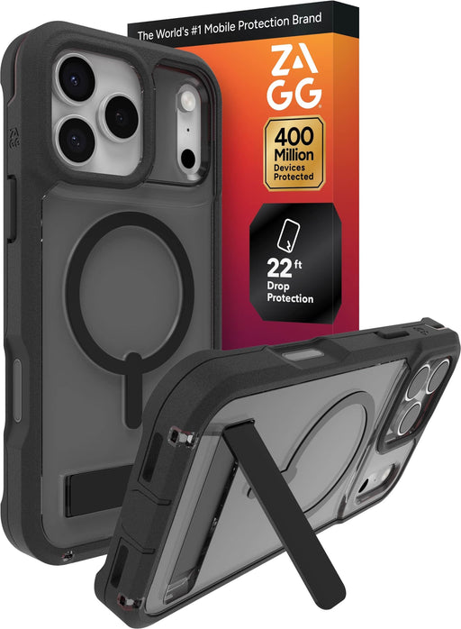 ZAGG - Rainier Snap with Kickstand for Apple iPhone 17 Pro - Smoke Black