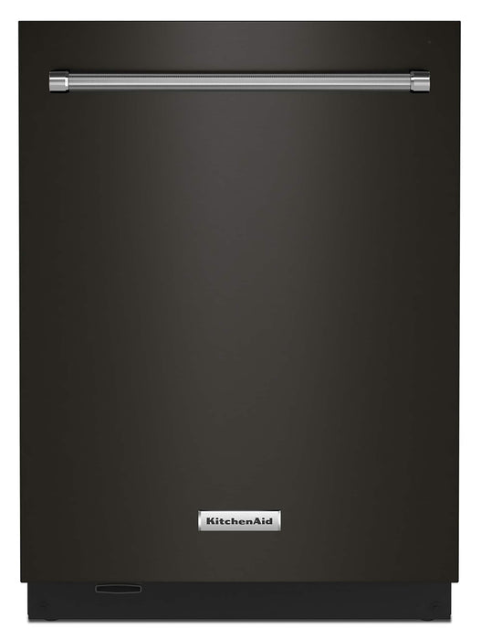 KitchenAid - 24" Top Control Built-In Stainless Steel Tub Dishwasher with 3rd Rack Fan-Enabled ProDry 44 dBA - Black Stainless Steel