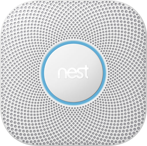 Google - Nest Protect 2nd Generation (Battery) Smart Smoke/Carbon Monoxide Alarm - White