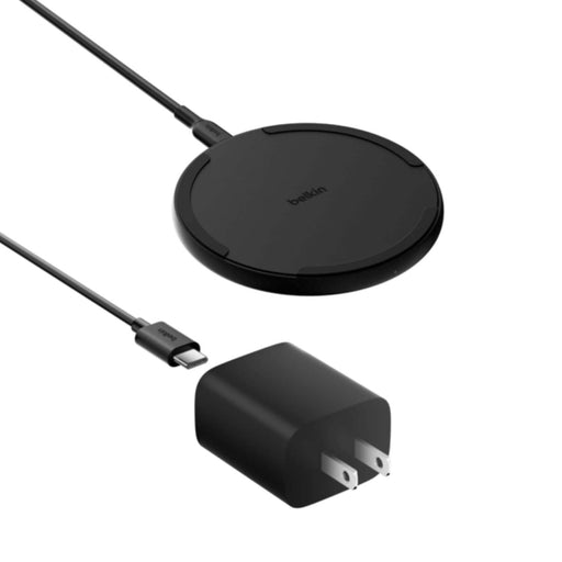 Belkin - Wireless Charging Pad 15W - BOOSTCHARGE Qi Charger for Apple iPhone AirPods Power Supply and Cable Included - White