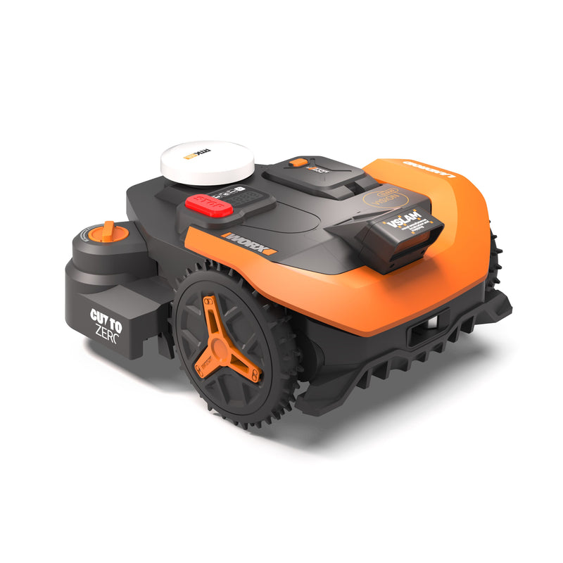 WORX Landroid Vision Cloud with Cut to Edge Attachment Robotic Lawn Mower with GPS Assisted Navigation (1/4 to 1/2 acre)