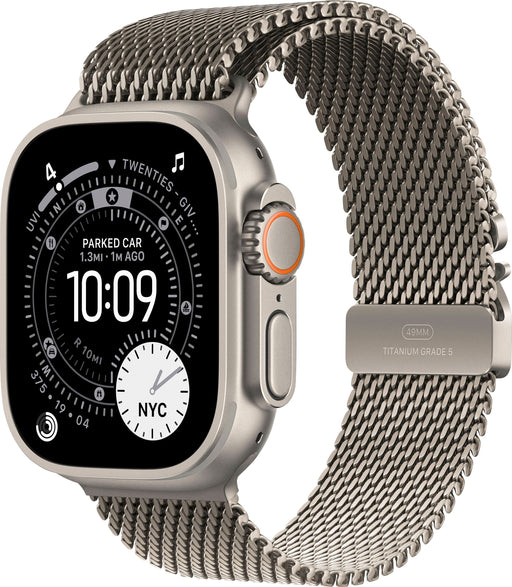 Apple Watch Ultra 3 (GPS+Cellular) 49mm Titanium Case with Titanium Milanese Loop - Medium - Natural - (2025)