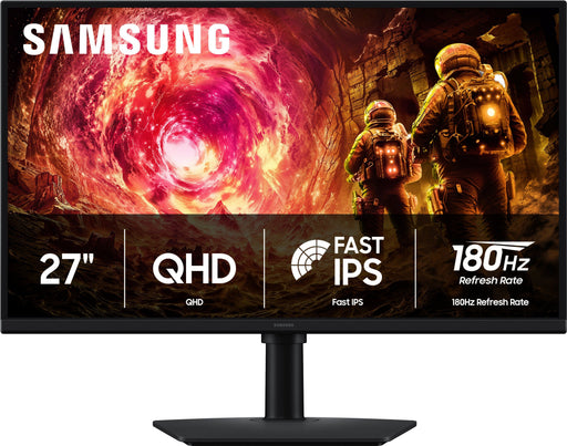 Samsung - 27" Odyssey G5 (G50F) QHD Fast IPS 180Hz 1ms G-Sync  FreeSync Compatible Gaming Monitor (DisplayPort HDMI) - Black