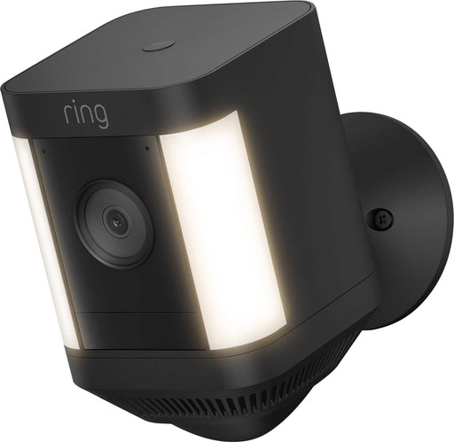 Ring - — Spotlight Cam Battery (newest model) Wide-Angle Retinal 2K Video 6x Enhanced Zoom Motion-Activated Spotlights - Black