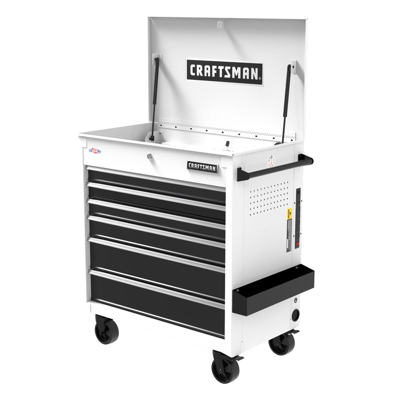 CRAFTSMAN 37.25-in L x 21-in D 6 -Drawers Rolling White Work Bench
