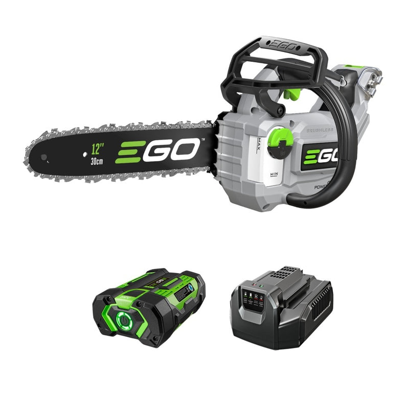 EGO POWER+ Compact 56-volt 12-in Battery 2.5 Ah Chainsaw Battery Included Charger Included