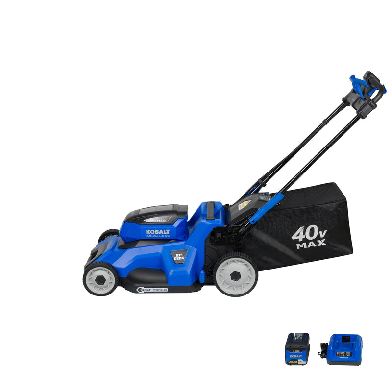Kobalt 40-Volt 21-in Self-propelled Battery Mower (6 Ah Battery Charger Included)
