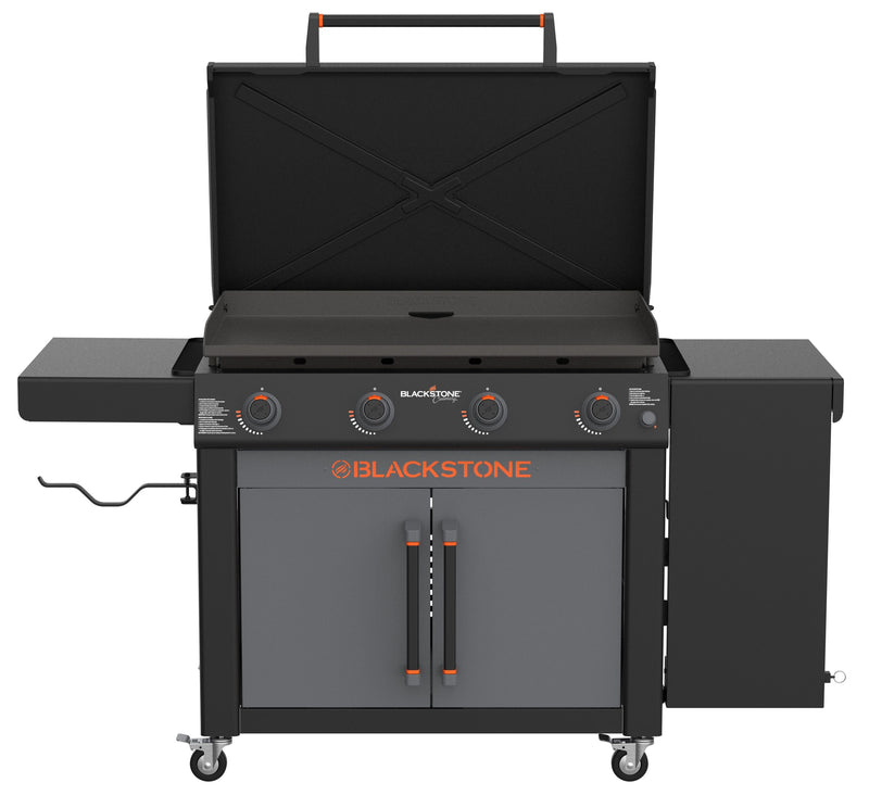 Blackstone 36in Culinary Cabinet Omnivore Griddle with Folding Prep Table 4 -Burner Liquid propane Flat Top Grill