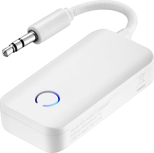Insignia - 3.5 mm to Bluetooth Audio Adapter - White
