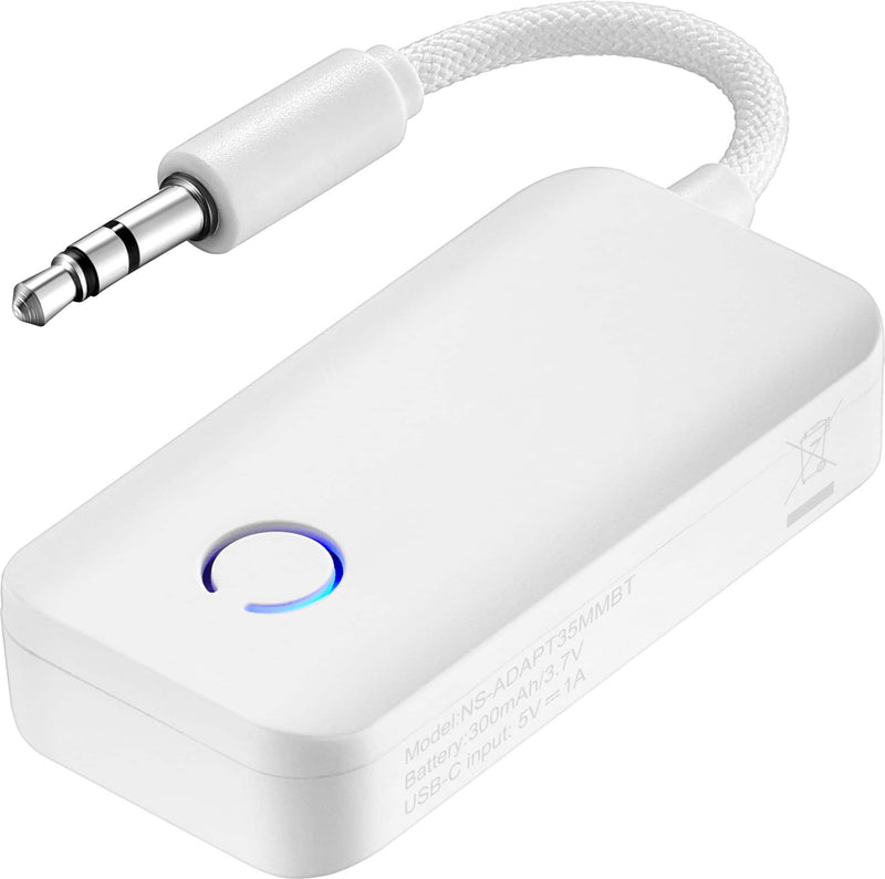 Insignia - Universal 3.5 mm to Bluetooth Audio Adapter - White