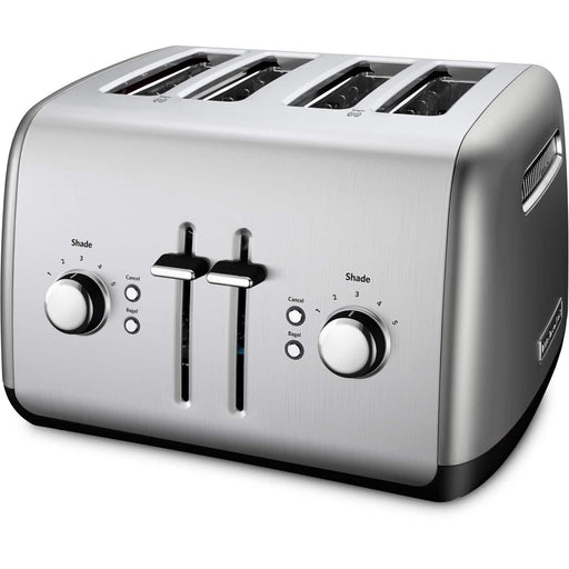KitchenAid - 4-Slice Toaster with Illuminated Buttons - Contour Silver