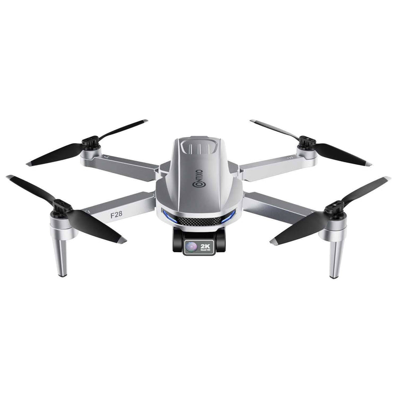 Contixo - F28 Stratus 2K GPS Drone with Intelligent Flight Modes 26-Min Flight Brushless Motors  Carrying Case - Silver