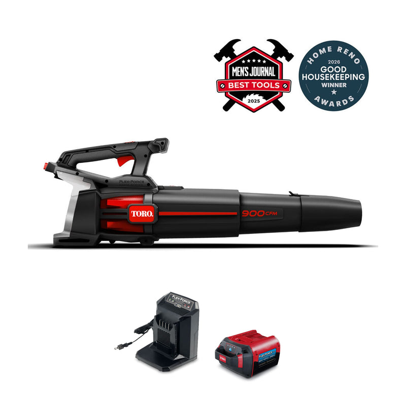 Toro Flex-Force 60-volt 900-CFM 165-MPH Battery Handheld Leaf Blower 4 Ah Battery Included Charger Included