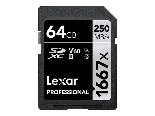 Lexar Professional - flash memory card - 64 GB - SDXC UHS-II