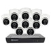 Swann - Master Series 16-Channel 10 Dome Camera Indoor/Outdoor PoE Wired 4K UHD 2TB HDD NVR Security System - White