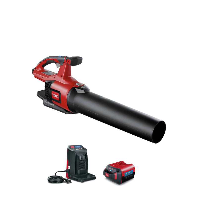 Toro Flex-Force 60-volt 605-CFM 157-MPH Battery Handheld Leaf Blower 4 Ah Battery Included Charger Included
