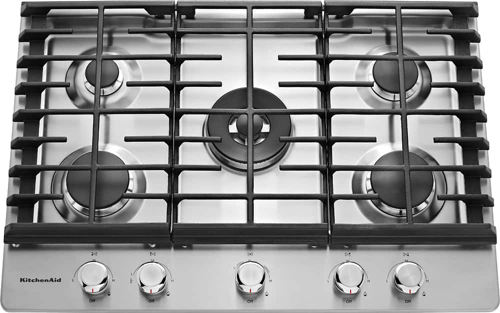 KitchenAid - 30" Built-In Gas Cooktop - Stainless Steel